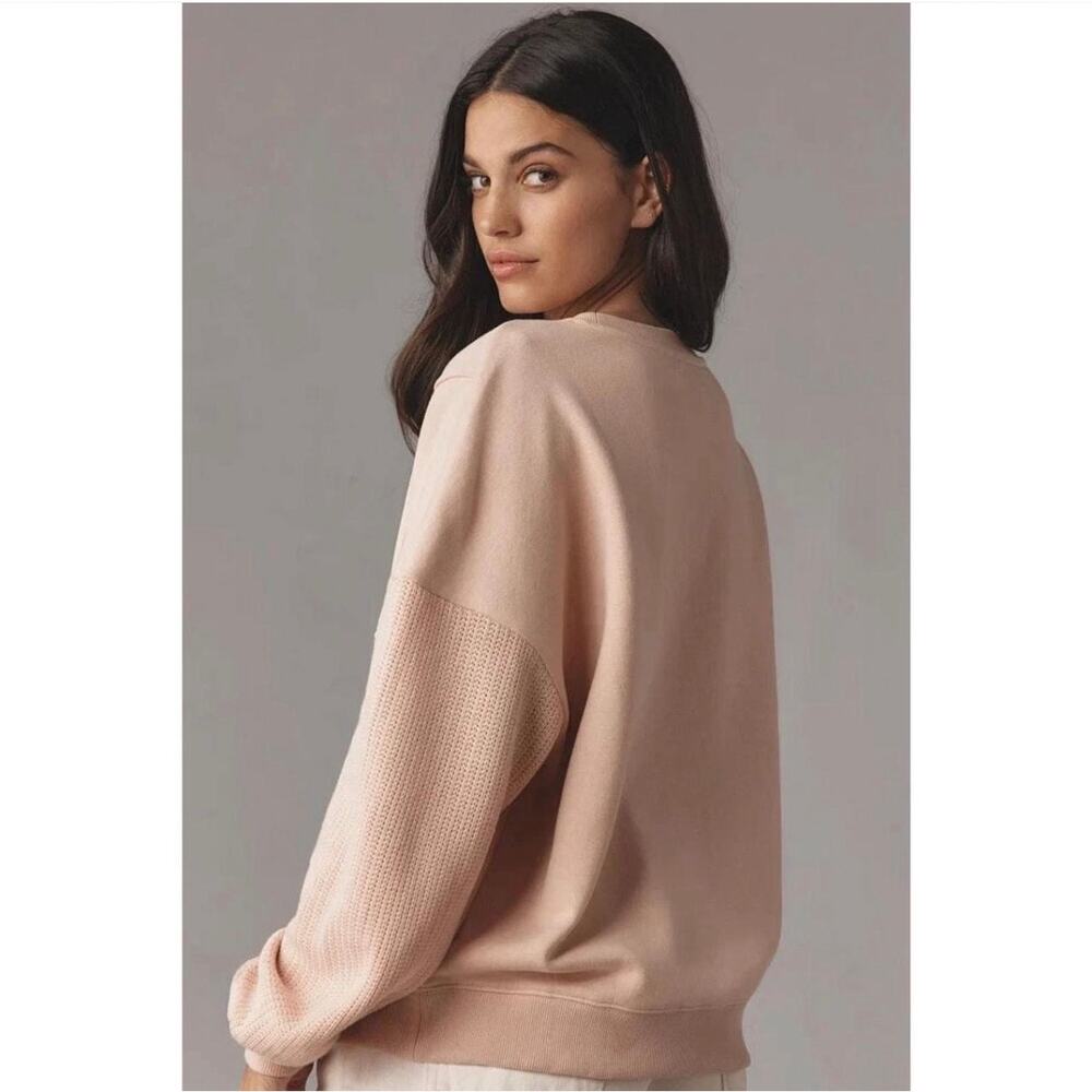 Pilcro Mixed Rib Sweatshirt, - Picture 3 of 8